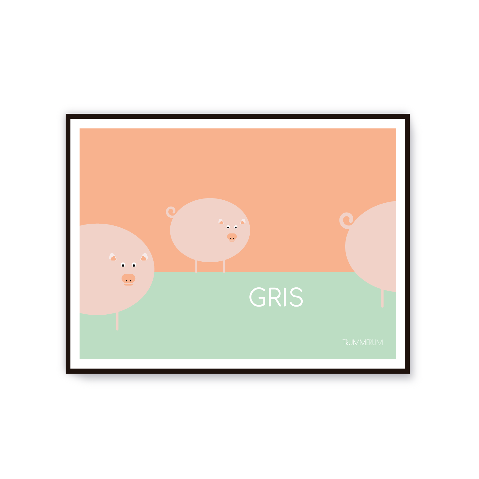 Gris - 40 x 30 cm - Orange himmel