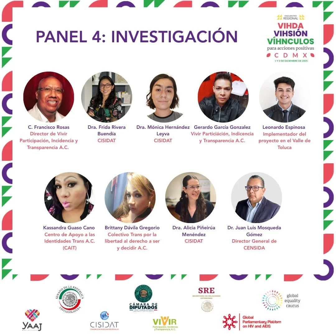 D&iacute;a 2 de VIHDA &middot; VIHSI&Oacute;N &middot; V&Iacute;HNCULOS: Acciones Positivas

Les presentamos a les, los y las panelistas que nos acompa&ntilde;an en este segundo d&iacute;a del encuentro regional. Hoy continuamos fortaleciendo el di&a