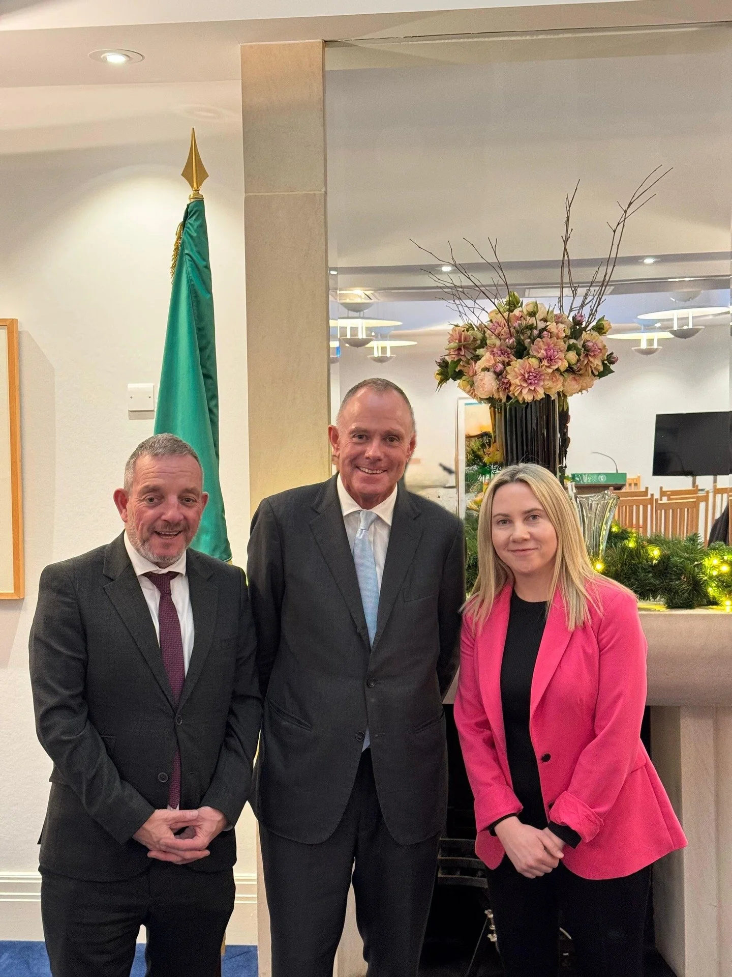 GEC was in Dublin to support the reconstitution of the Irish LGBT+ Caucus. Our Chair, Nick Herbert, was pleased to meet the new Chair, Senator Laura Harmon, and Steering Committee member Jerry Buttimer to discuss our shared agenda. 🇮🇪

#GEC #Equali