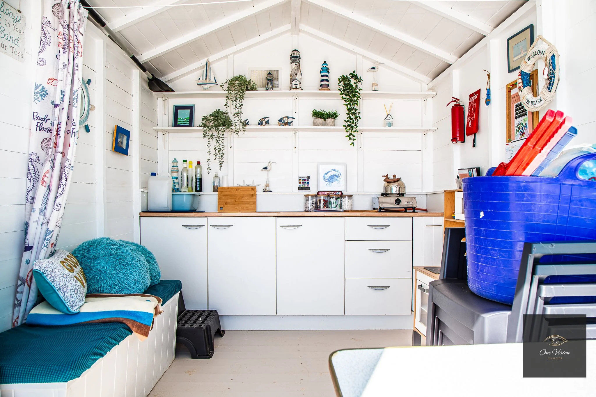 Walton-On-The-Naze Beach Huts, Turquoise Hut (392 - Doll), Internal-1.jpg