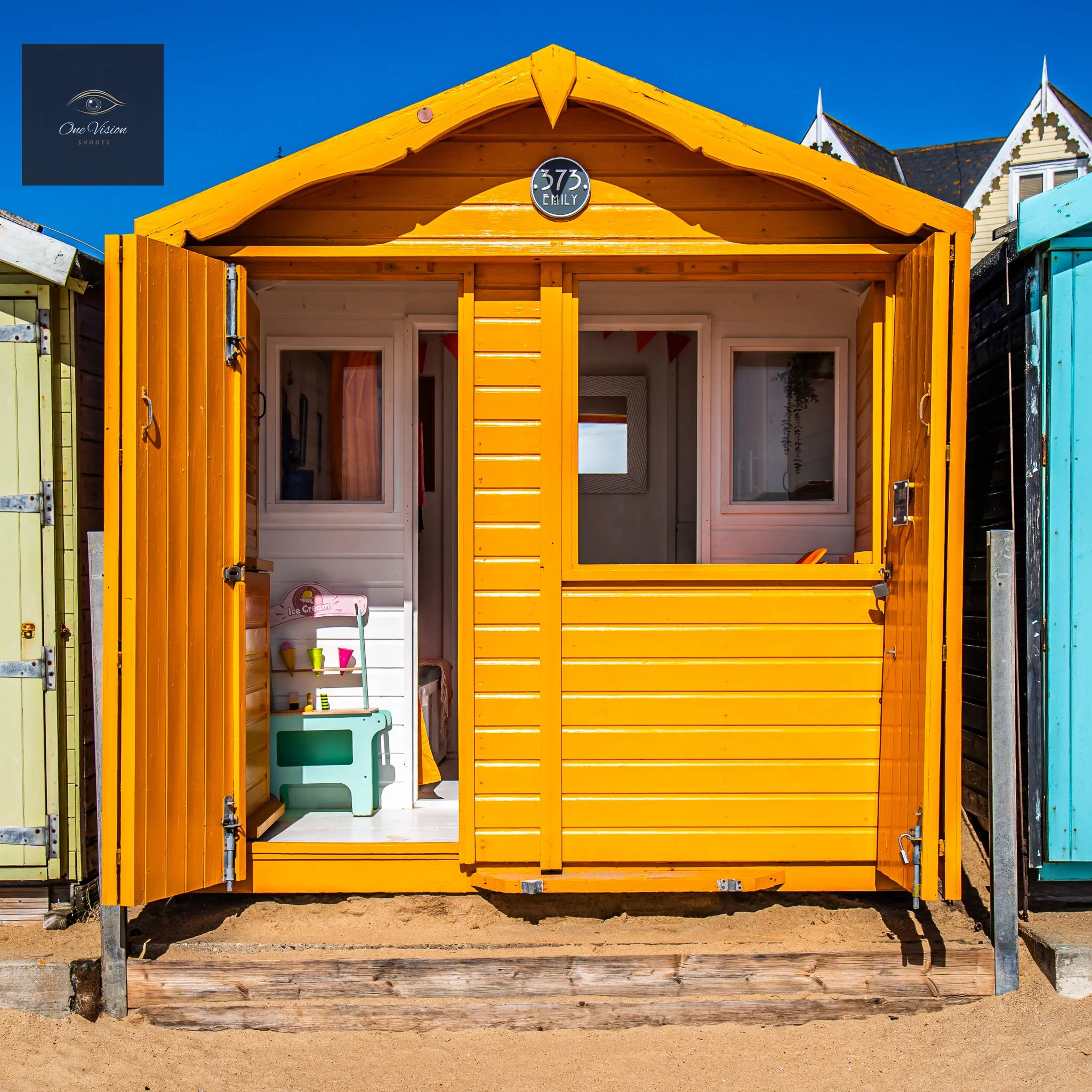 Walton-On-The-Naze Beach Huts, Orange Hut (373 - Emily), External, Square.jpg