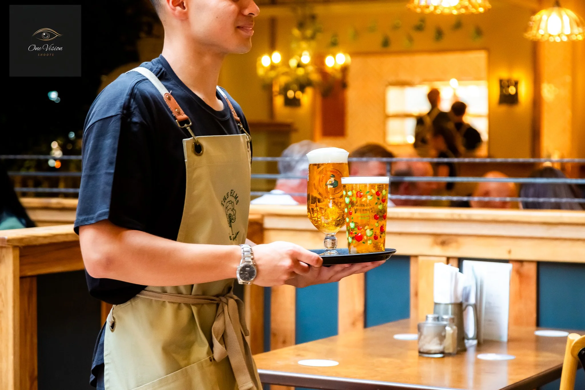 The Elms, Soft Opening, Server Walks with Drinks-1.jpg