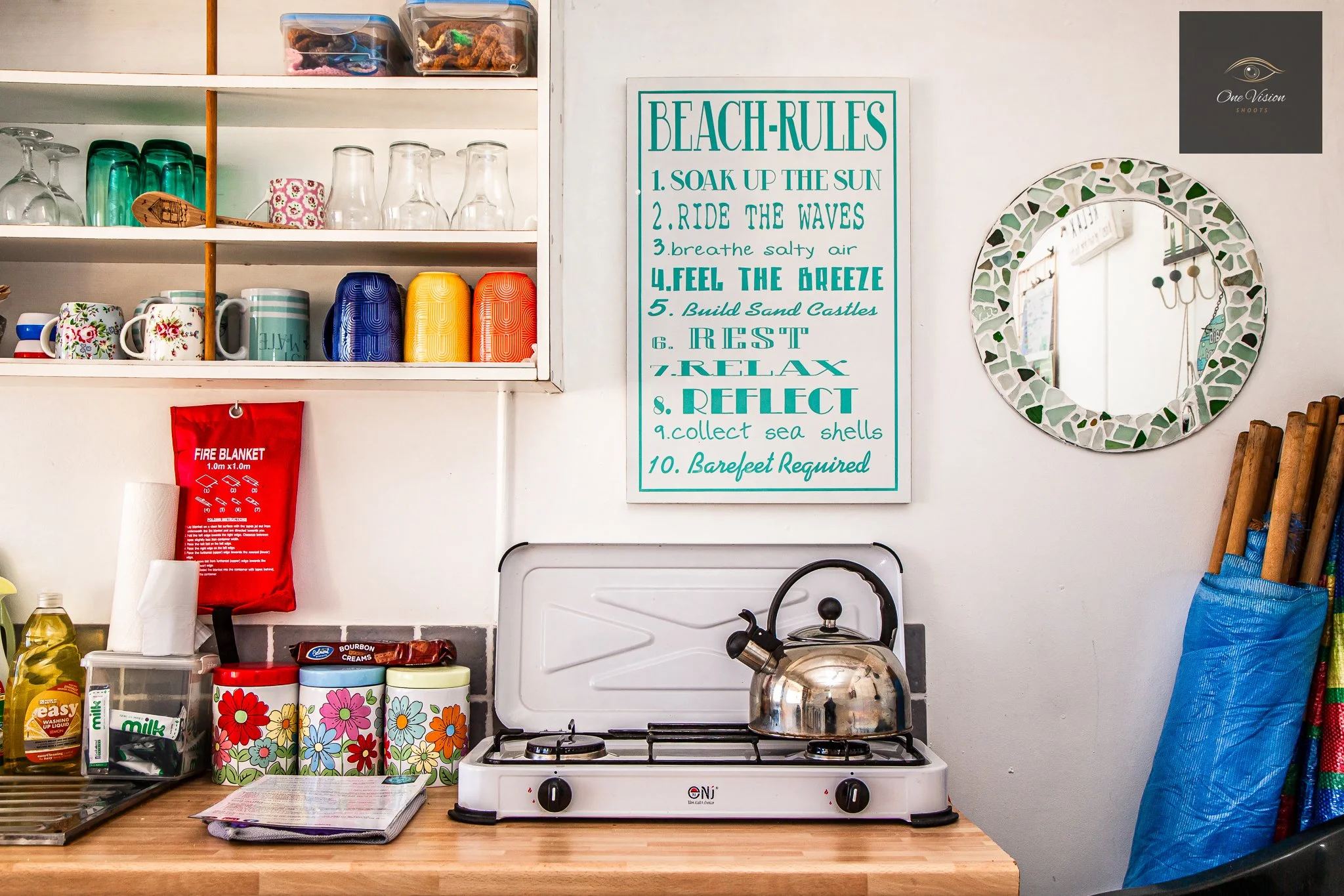 Walton-On-The-Naze Beach Huts, Light Blue Hut (488 - Mac's), Internal, Kitchen-1.jpg