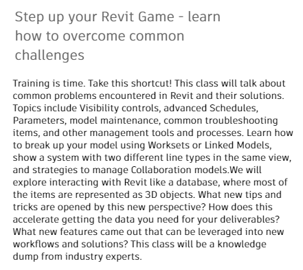 Step up your Revit Game - learn how to overcome common challenges