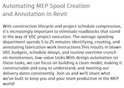 Automating MEP Spool Creation and Annotation in Revit