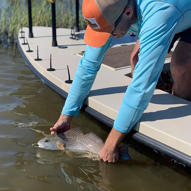 Some happy fish around this morning.  Thanks guys!  @sabineskiffs #redfish #1stredfishonfly #galveston