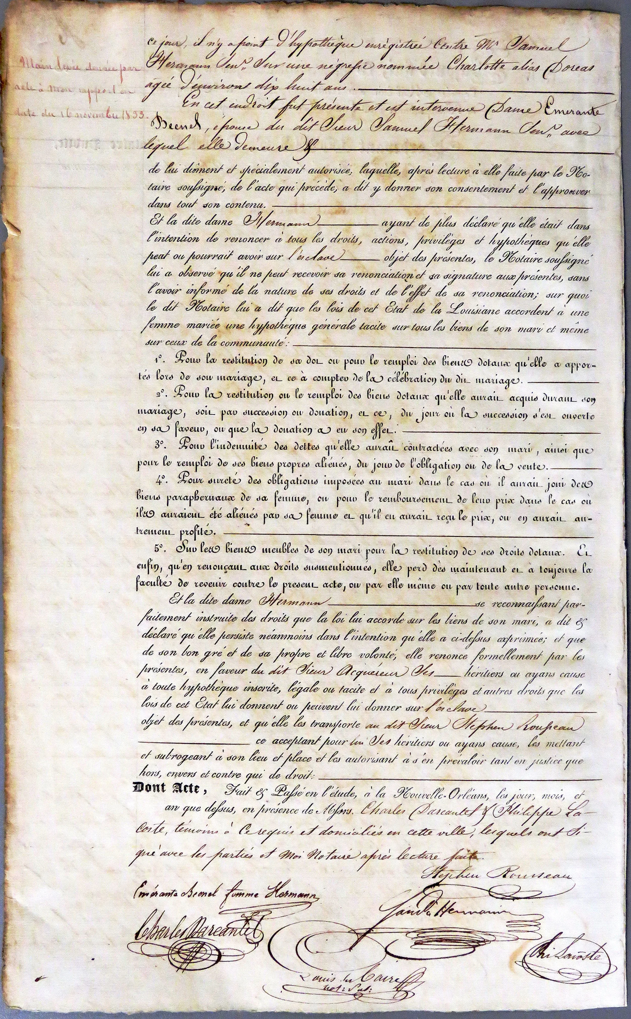 1832-12-26   Caire, Louis T. 1832 Dec 26th. Vol 24A, Act 1162 (2 of 2).JPG