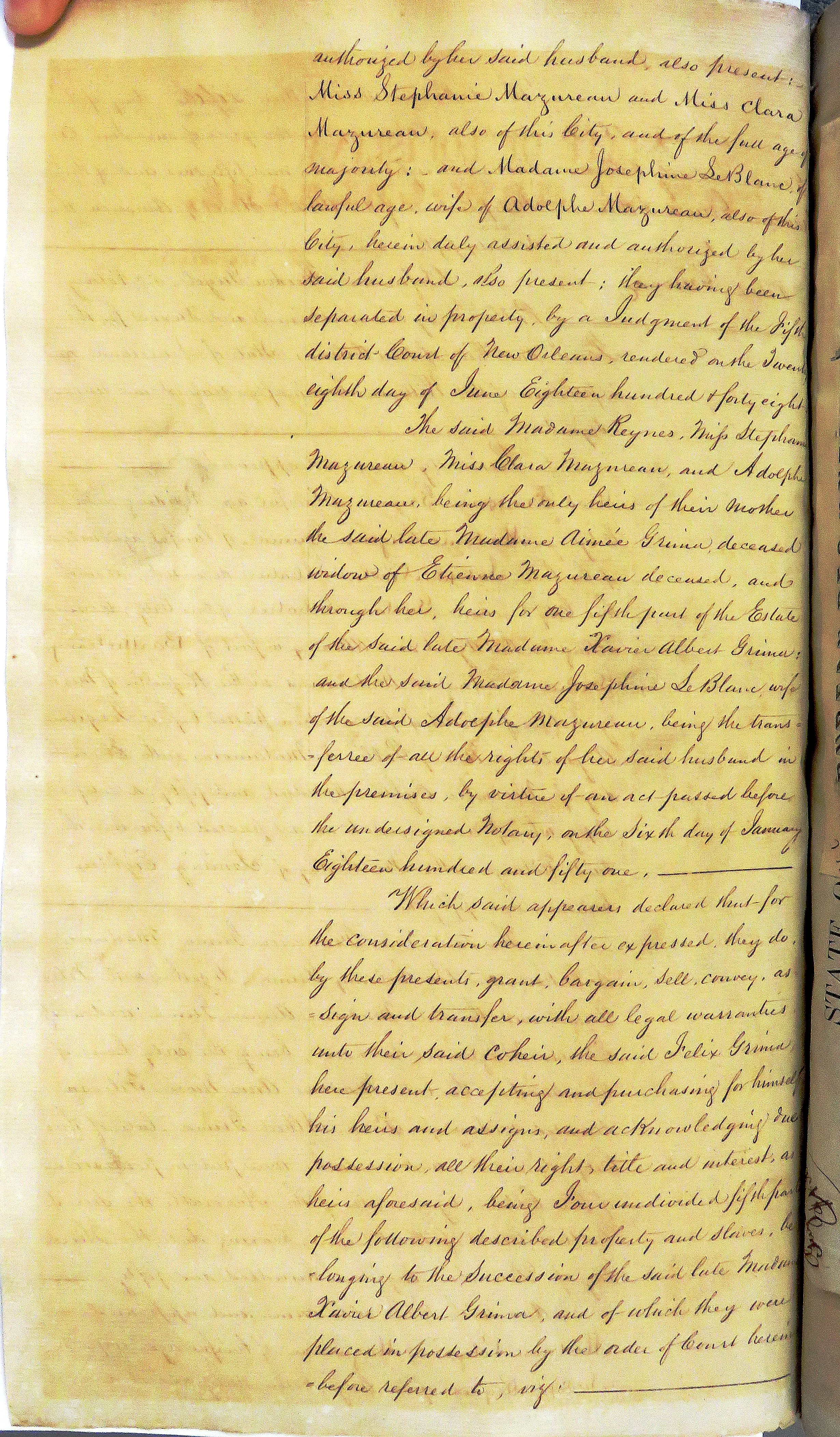 1851-02-05   Guyol, Theodore. 1851 Feb 5th. Vol 19, Act 451 (2 of 5).JPG