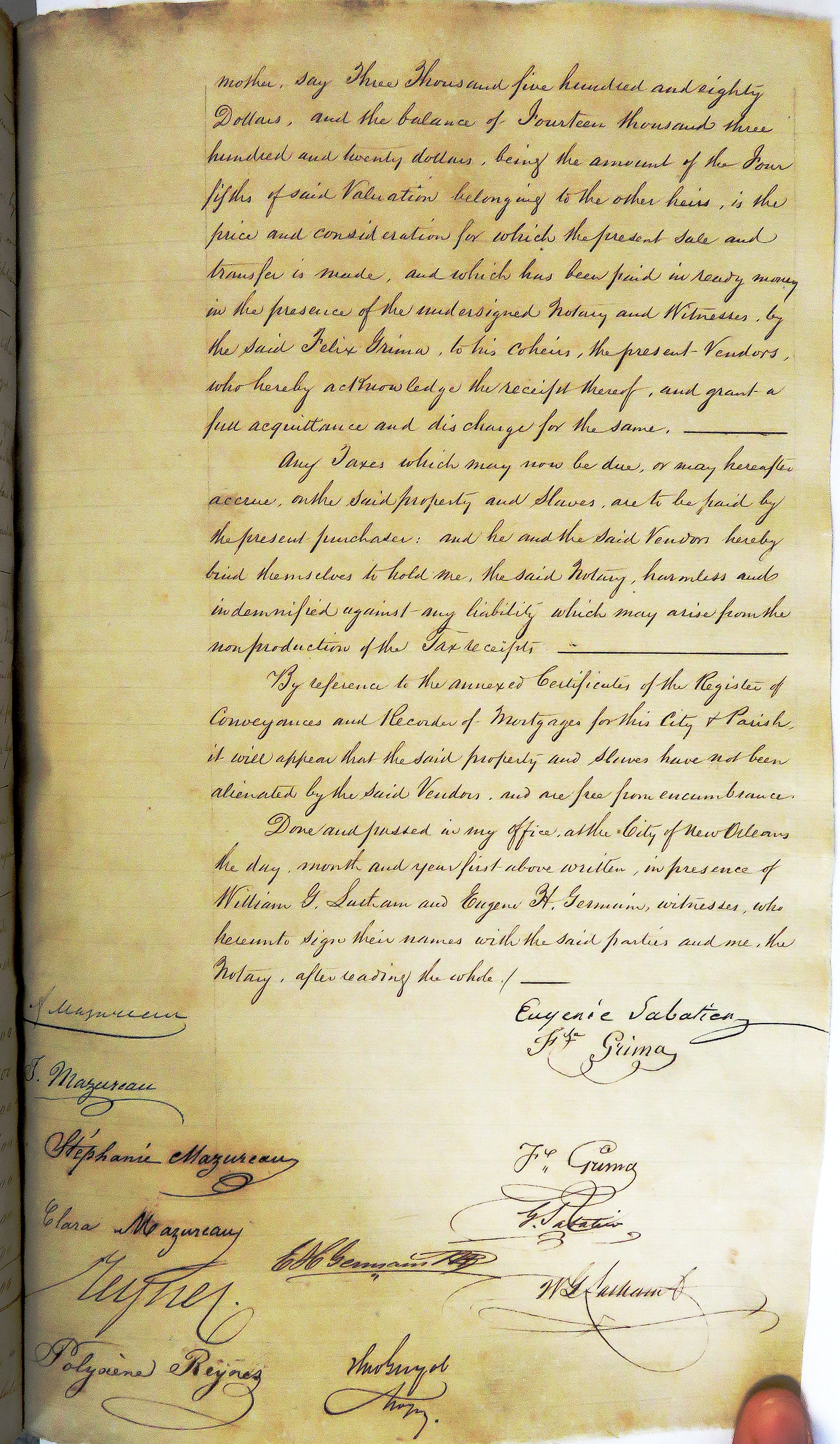 1851-02-05   Guyol, Theodore. 1851 Feb 5th. Vol 19, Act 451 (5 of 5).JPG