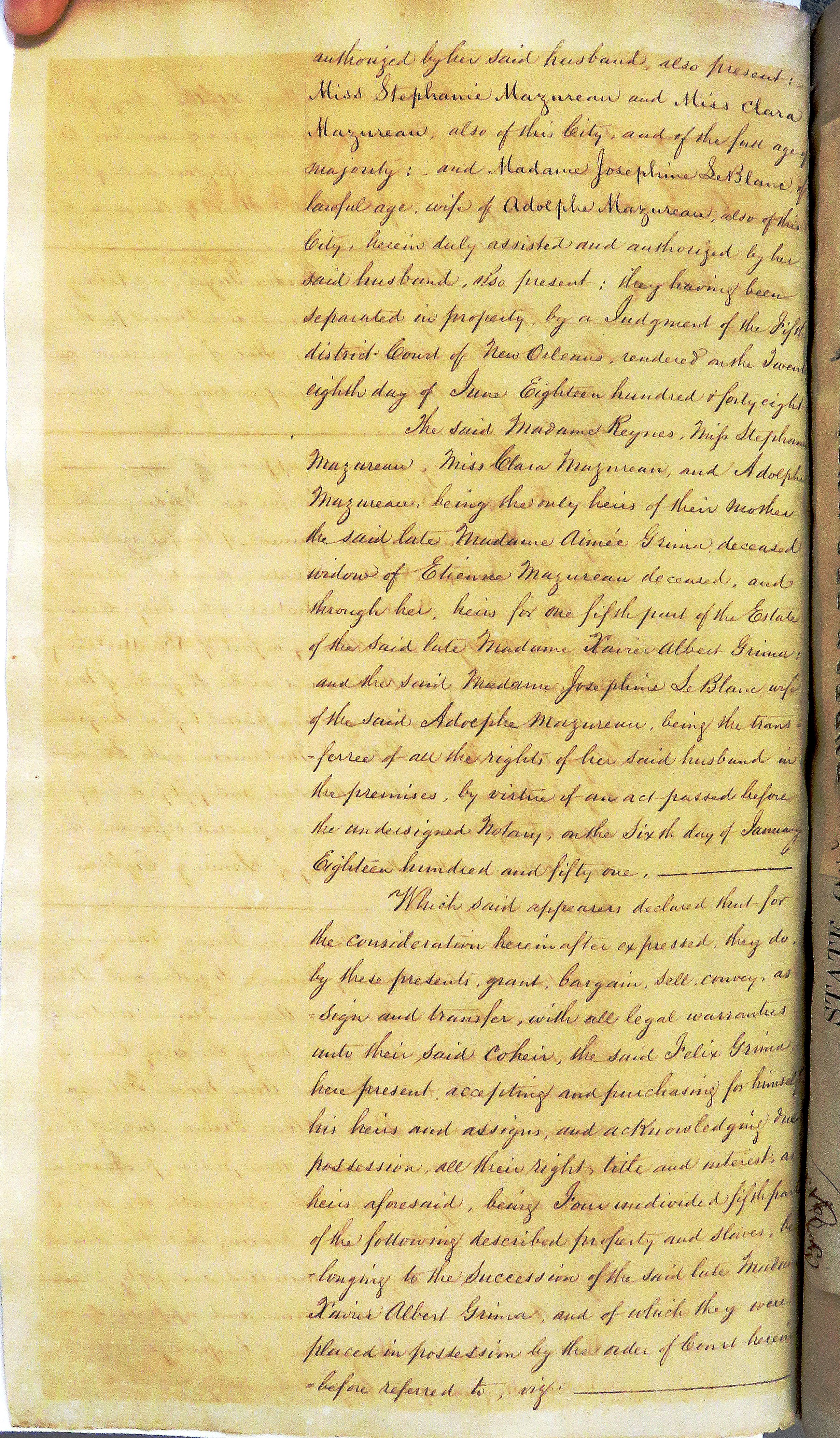 1851-02-05   Guyol, Theodore. 1851 Feb 5th. Vol 19, Act 451 (2 of 5).JPG