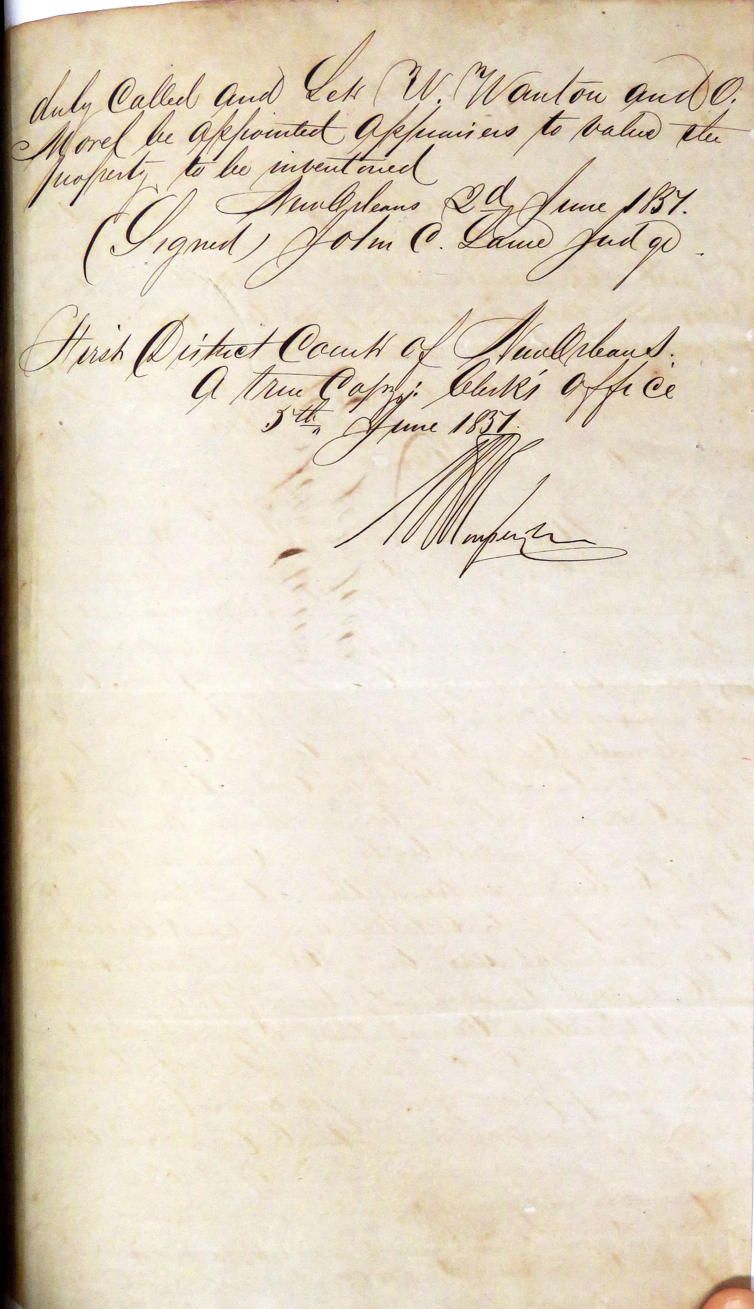 1851-06-19   Claiborne, John. 1851 Jun 19th. Vol 3, Act 234 (5 of 6).JPG