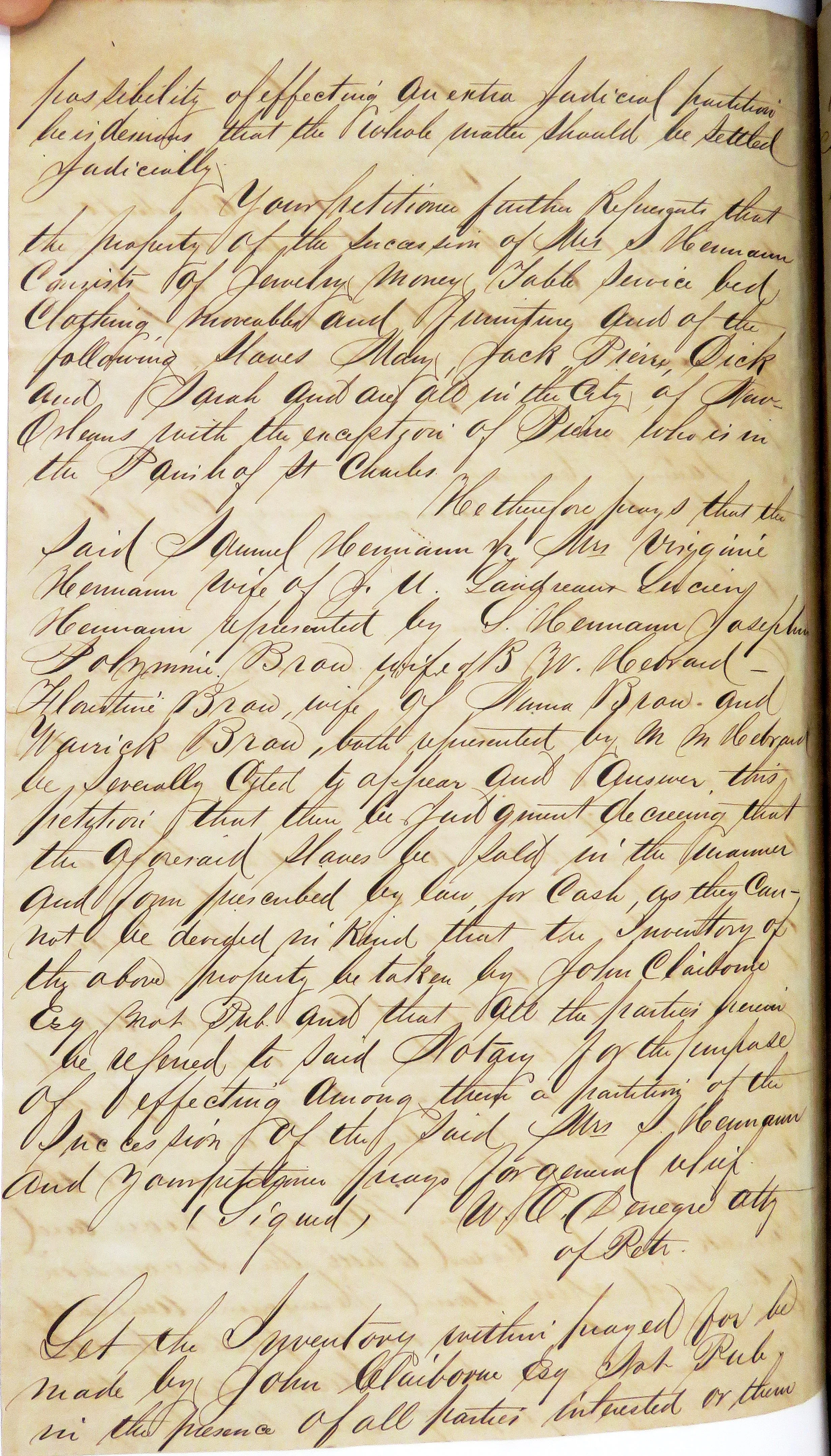 1851-06-19   Claiborne, John. 1851 Jun 19th. Vol 3, Act 234 (4 of 6).JPG