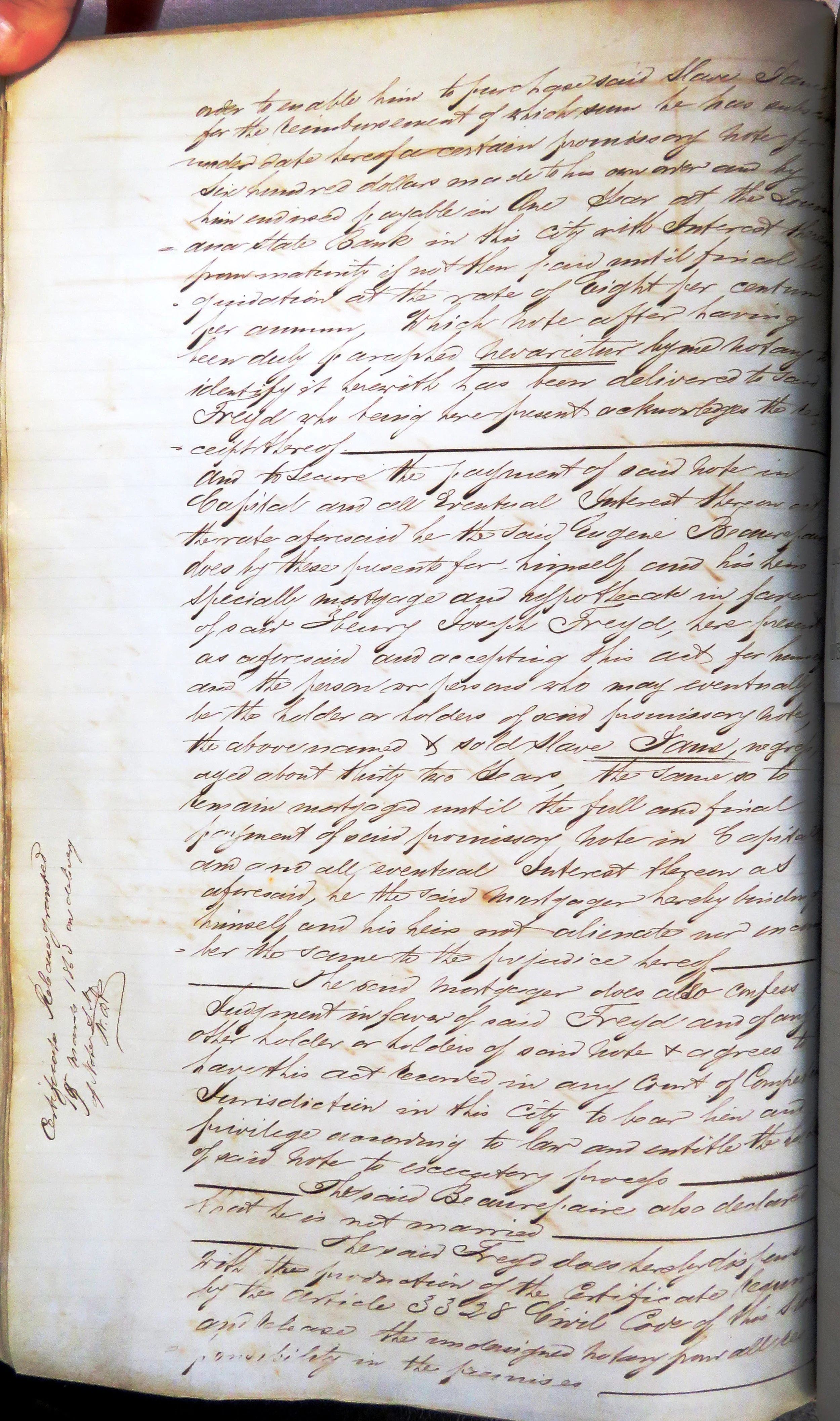 1856-04-23   Magner, Selim. 1856 Apr 23rd. Vol 1, Act 485 (2 of 4).JPG