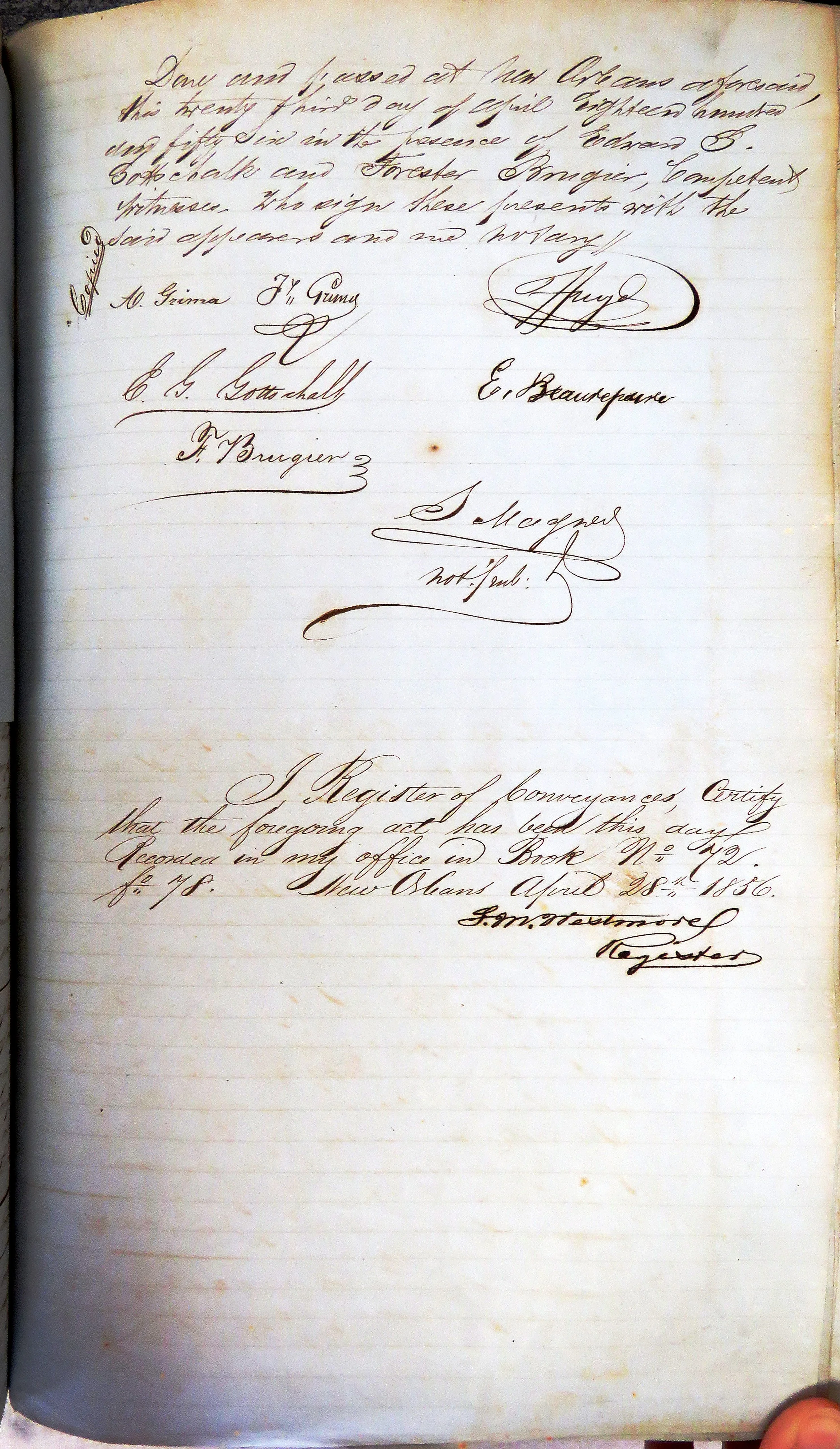 1856-04-23   Magner, Selim. 1856 Apr 23rd. Vol 1, Act 485 (4 of 4).JPG