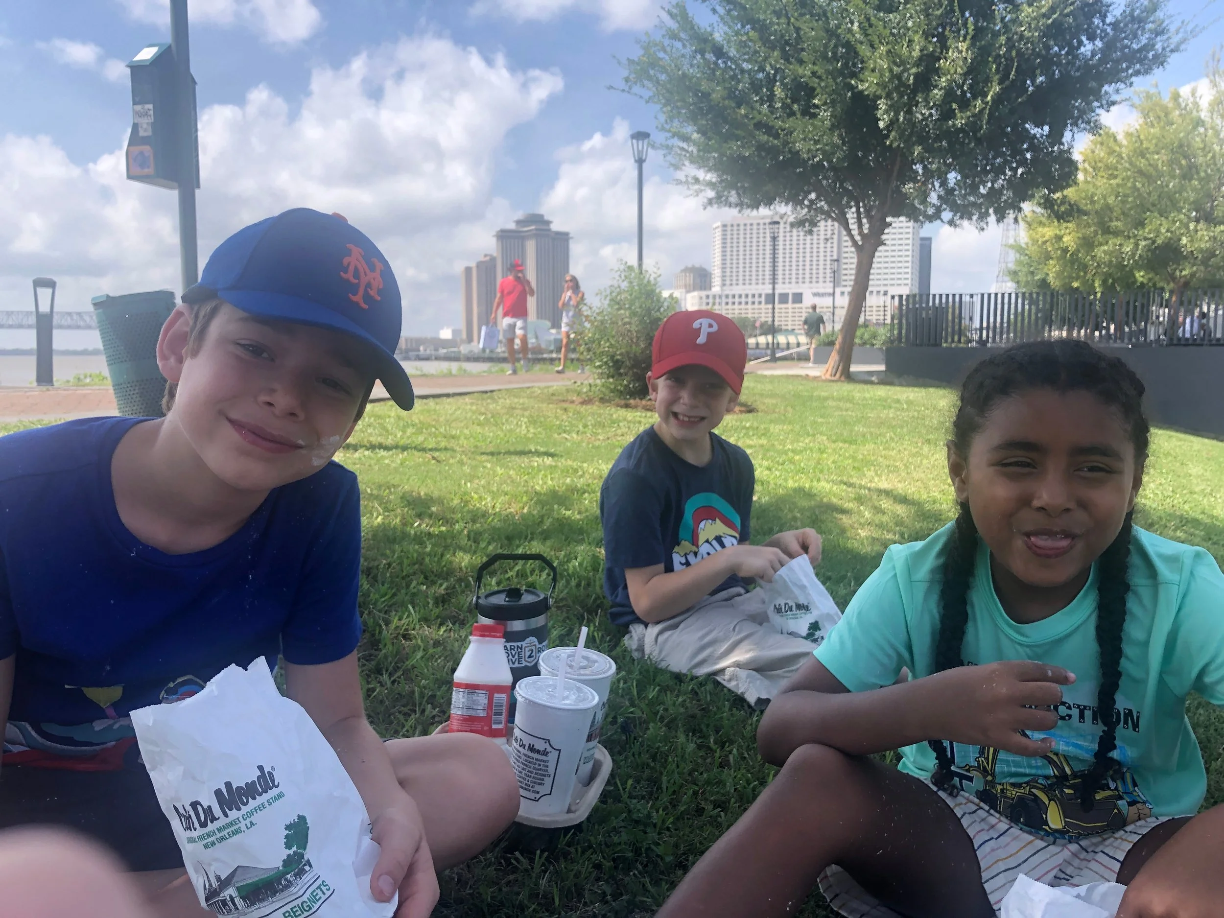 Camp at cafe du monde.JPG