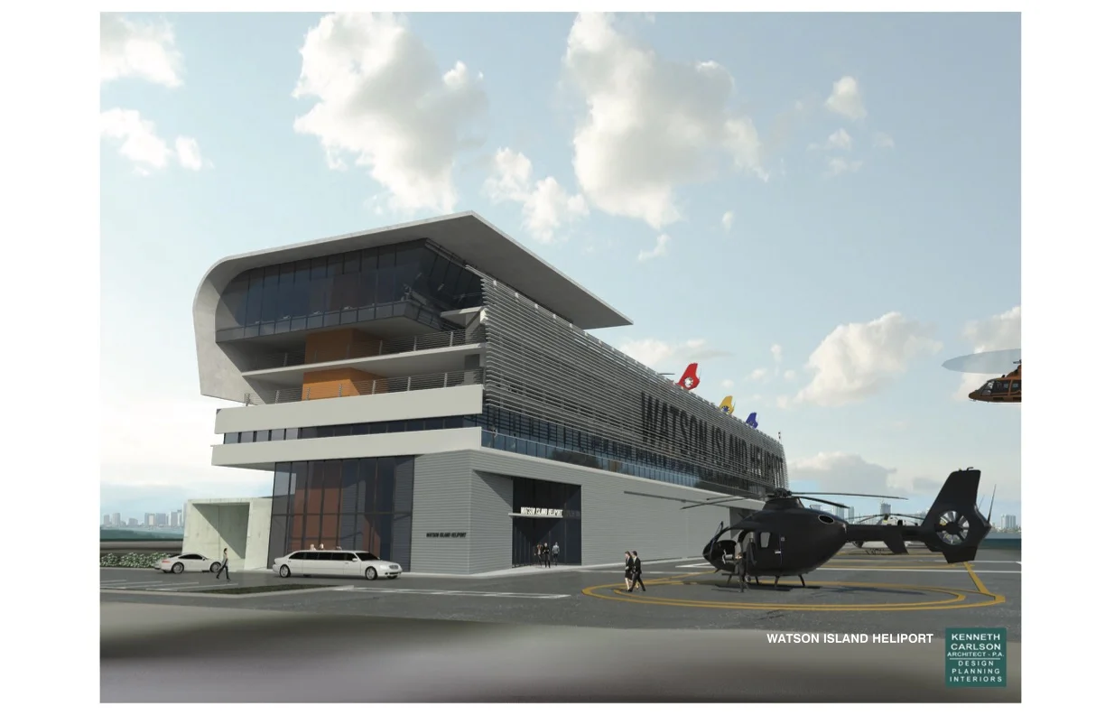 Watson Island Heliport Ground View Rendering
