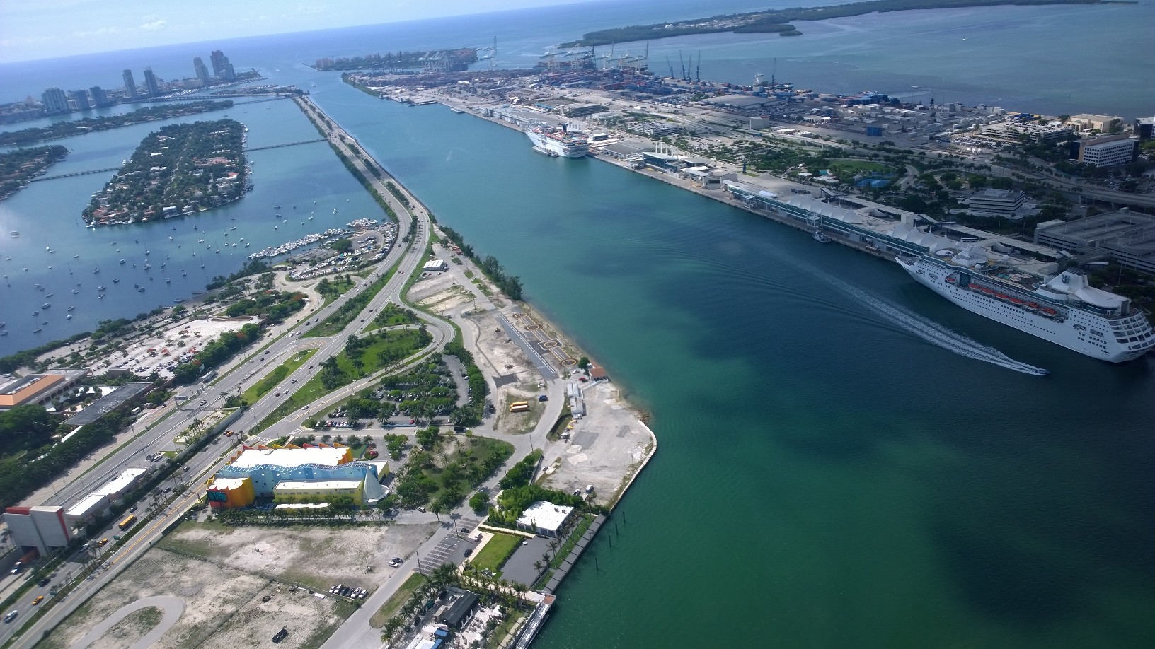 Miami Heliport Aerial Looking East