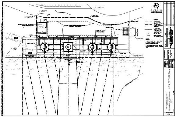 Miami Heliport Site Plan Blueprint