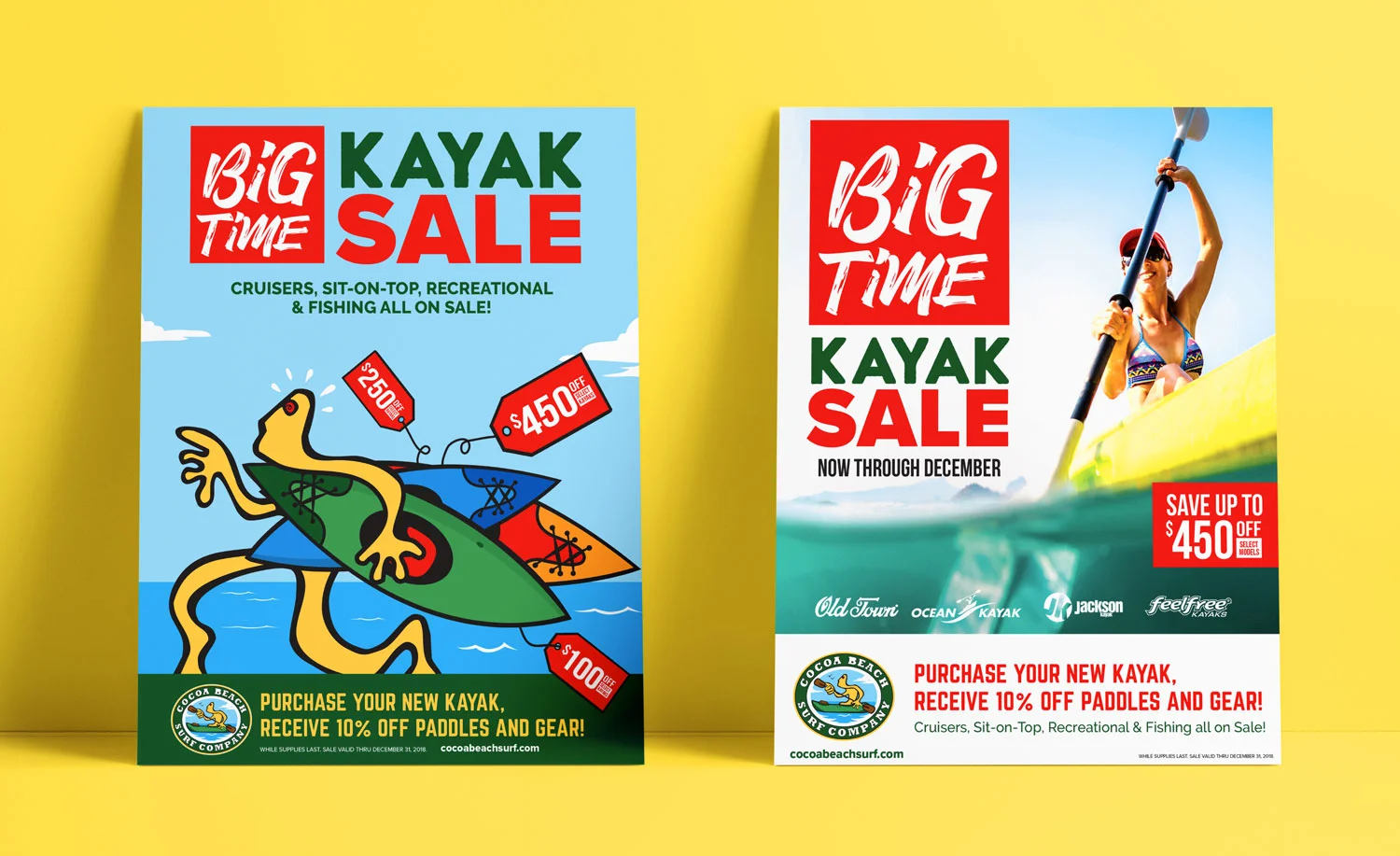 Poster and advertisement for Kayak Sale