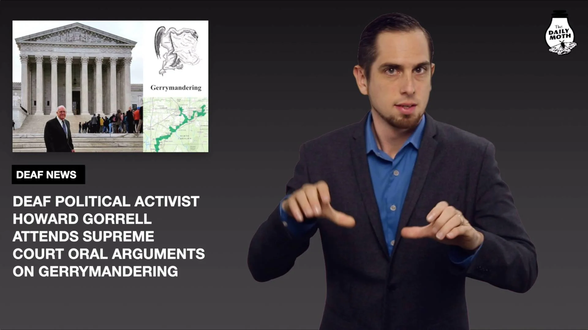 Deaf political activist Howard Gorrell attends Supreme Court oral arguments on gerrymandering