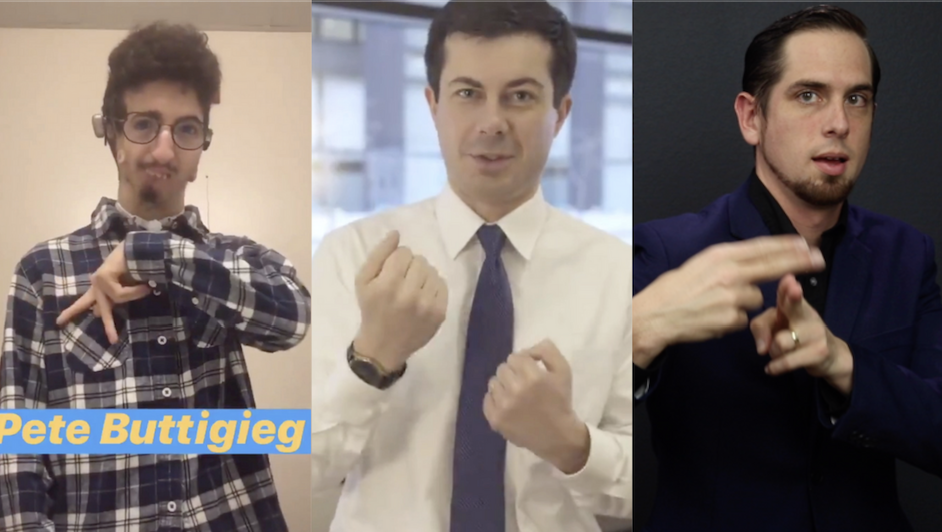 Pete Buttigieg signs ASL response to Deaf supporter