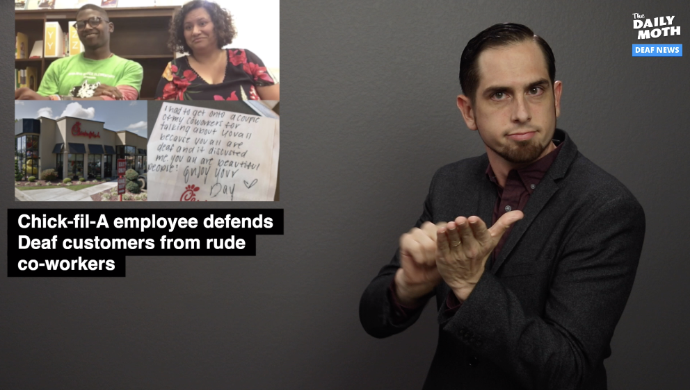 Chick-fil-A employee defends Deaf customers from rude co-workers