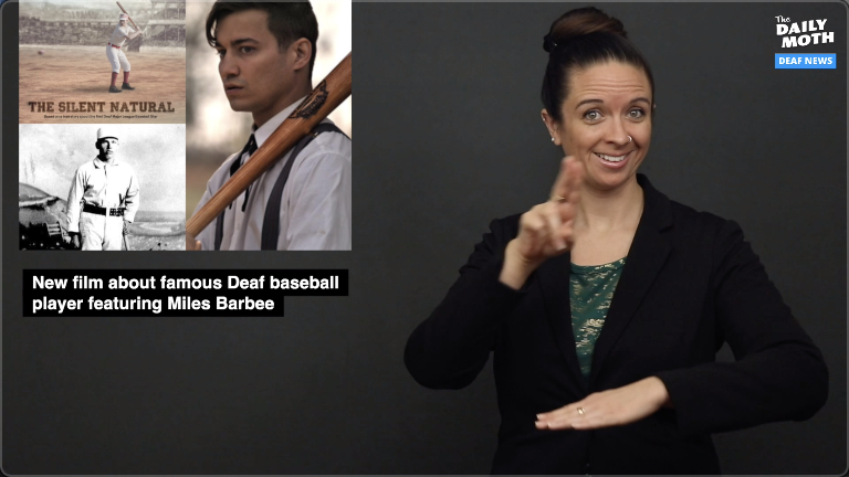 New film about famous Deaf baseball player featuring Miles Barbee 