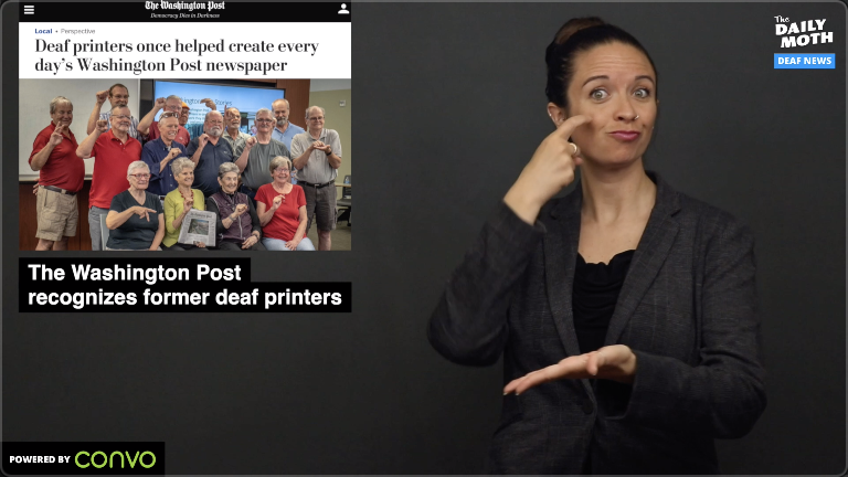 The Washington Post recognizes former deaf printers