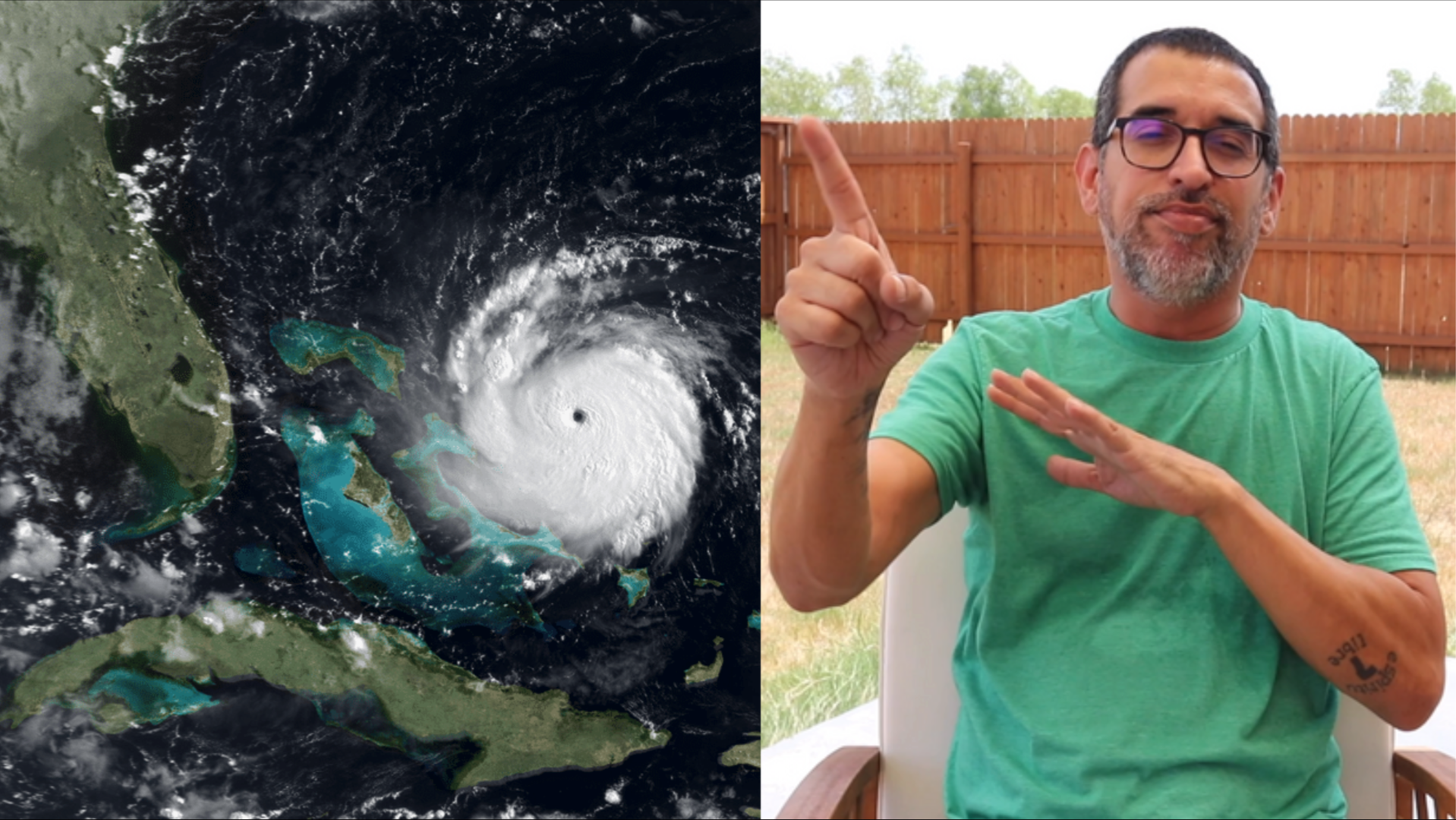 Deaf man describes surviving Hurricane Andrew in 1992