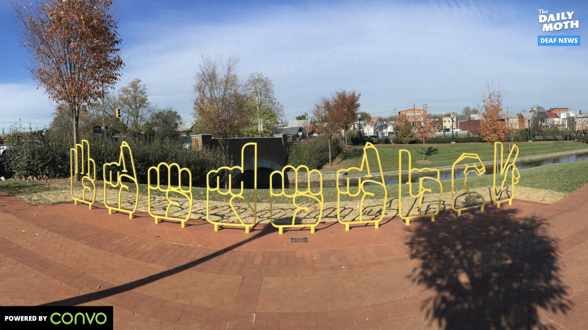 Deaf team creates bike rack in sign language in Frederick