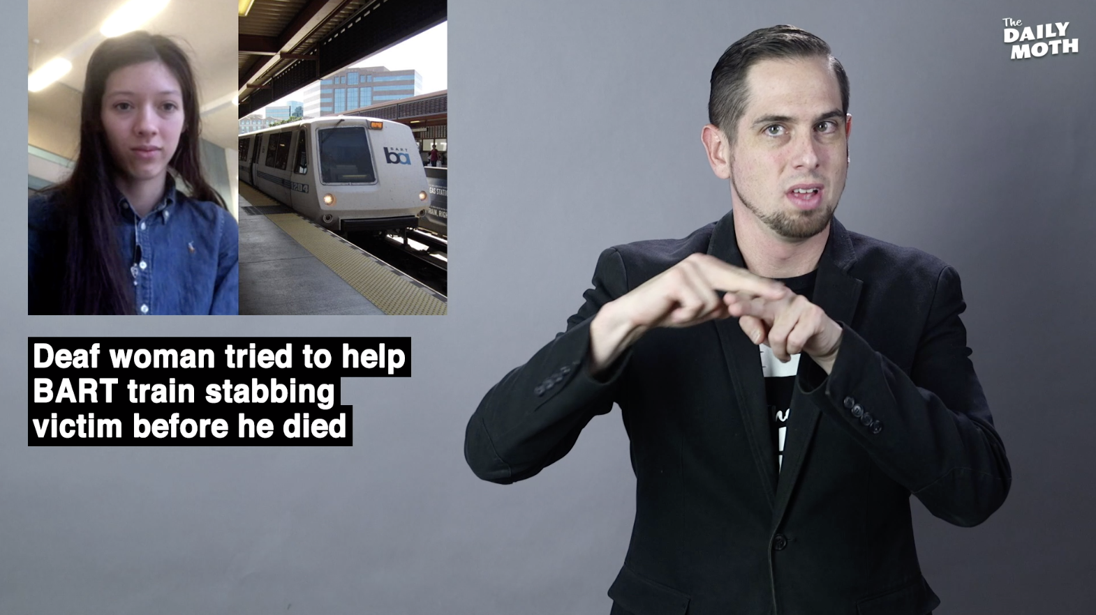 Deaf woman tried to help BART train stabbing victim before he died