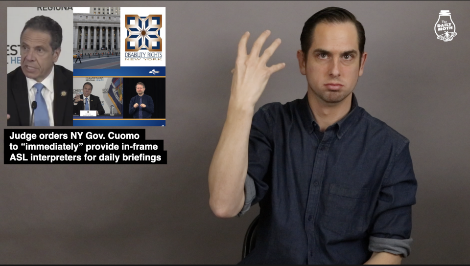 Federal judge orders New York Gov. Cuomo to “immediately” provide in-frame ASL interpreters for daily briefings