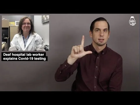 Deaf hospital lab worker explains Covid-19 testing process