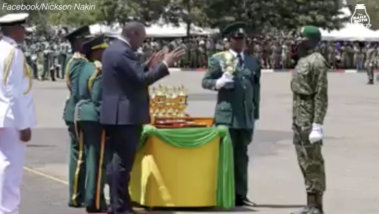 Deaf soldier in training, Stanley Nyamai, honored by Kenyan President 
