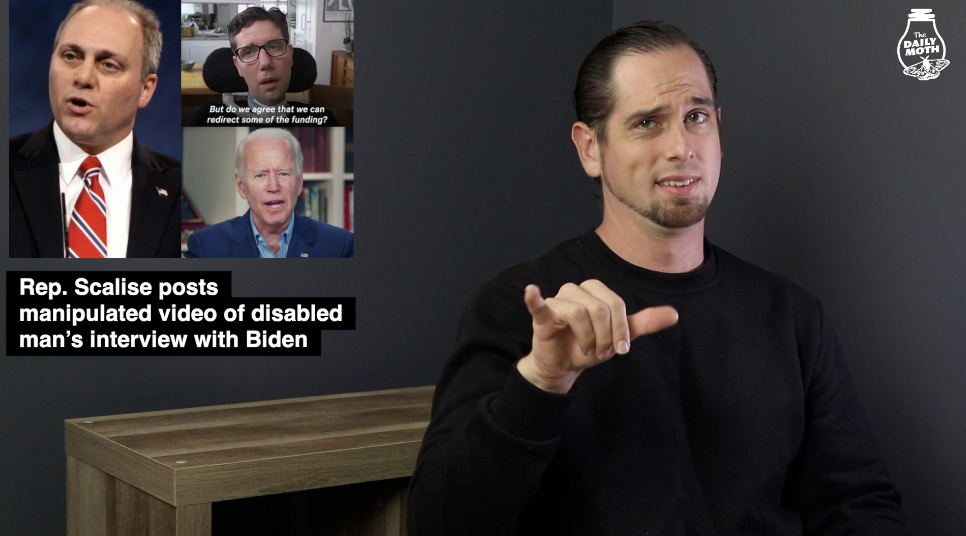 Rep. Scalise posts manipulated video clip of disabled man’s interview with Biden