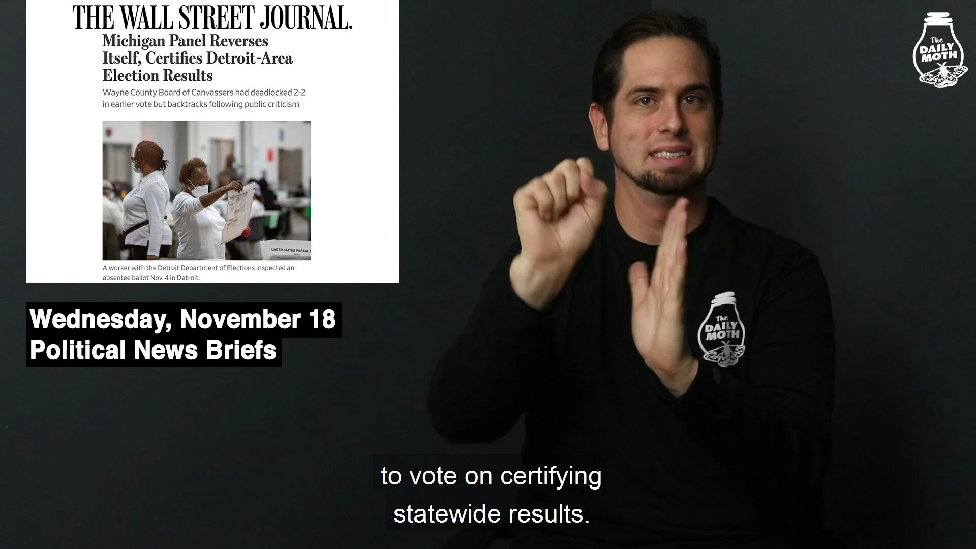 November 18 political news briefs