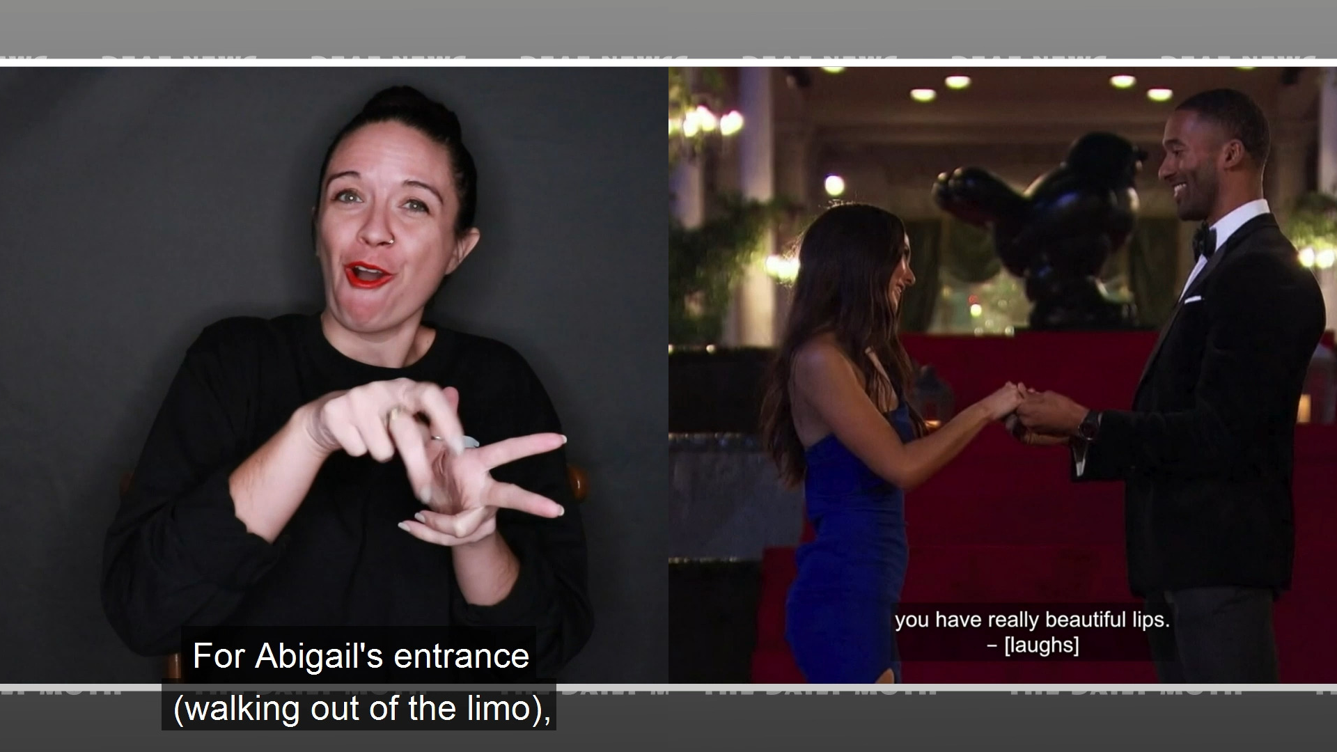 Recap of Night 1 of “Bachelor:” Deaf woman Abigail receives first impression rose