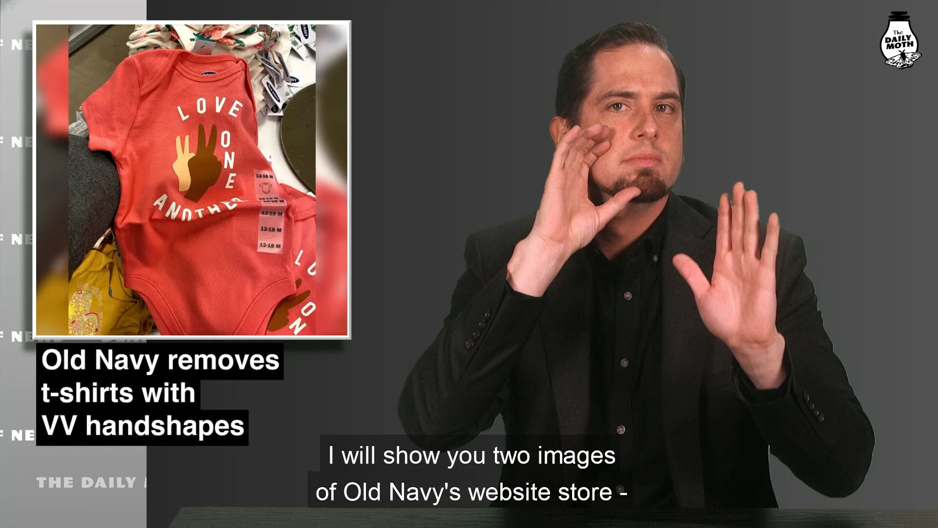 Old Navy removes t-shirts with VV handshapes