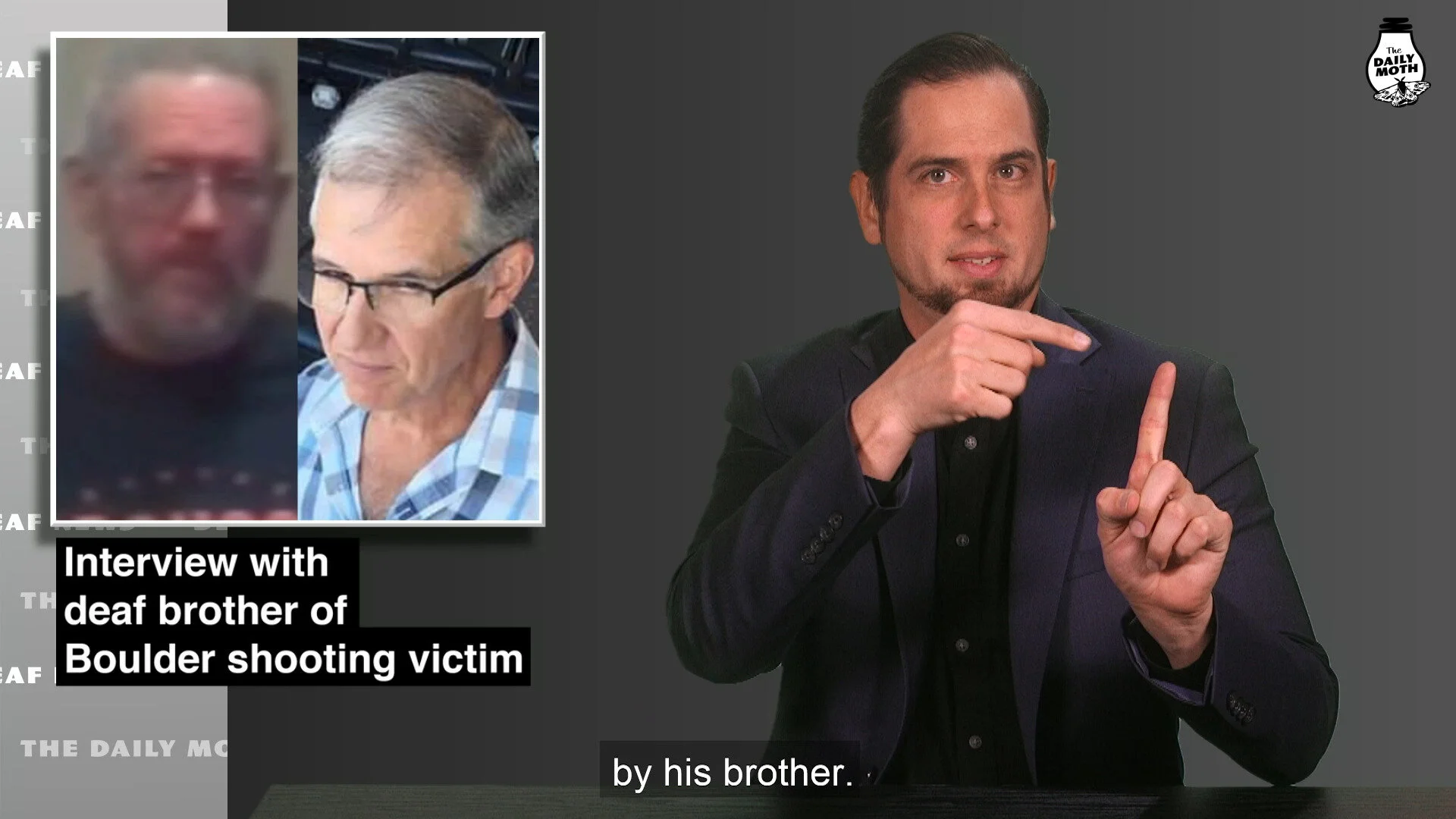 Interview with deaf brother of Boulder shooting victim