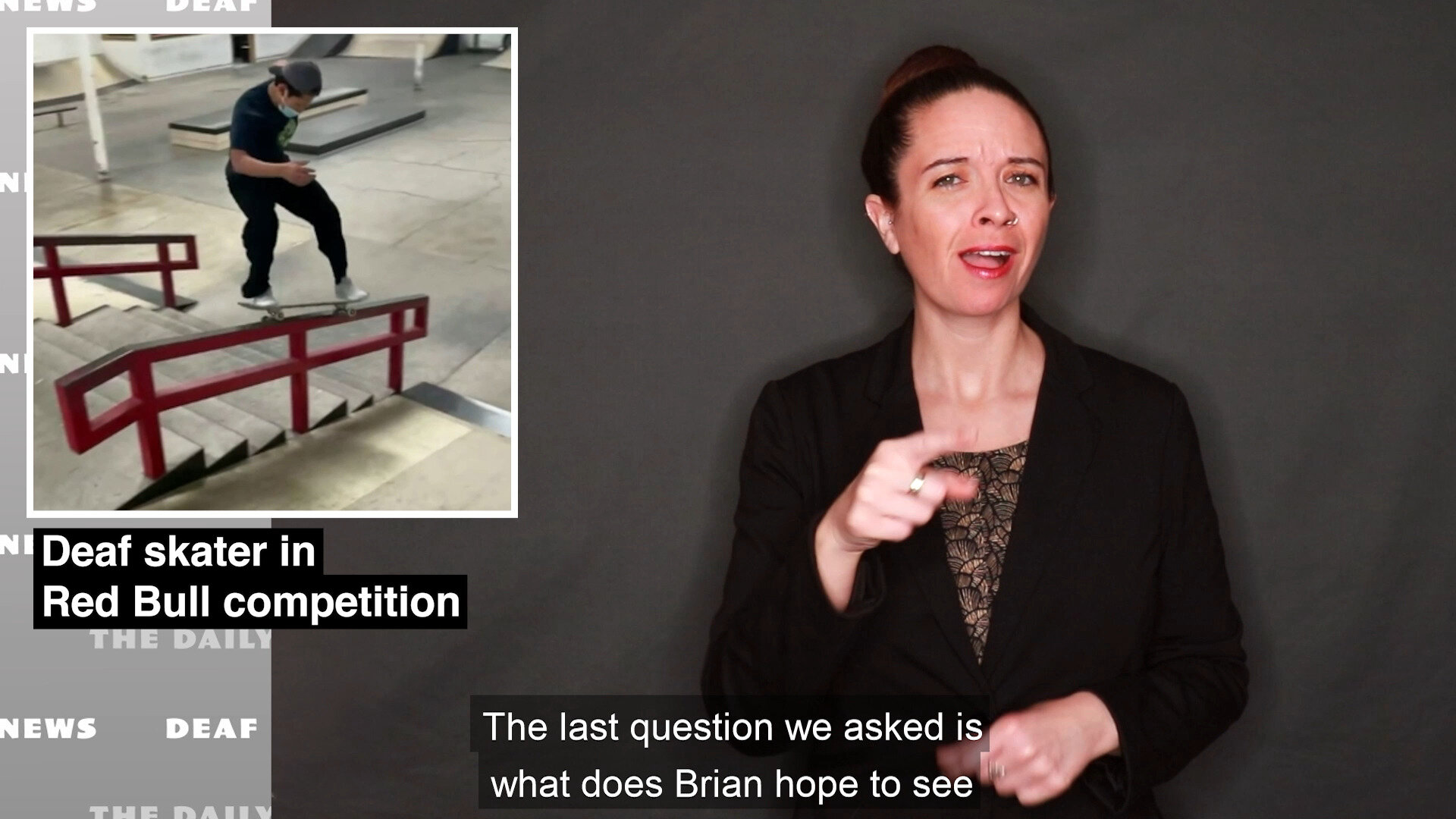 Deaf skater in Red Bull competition