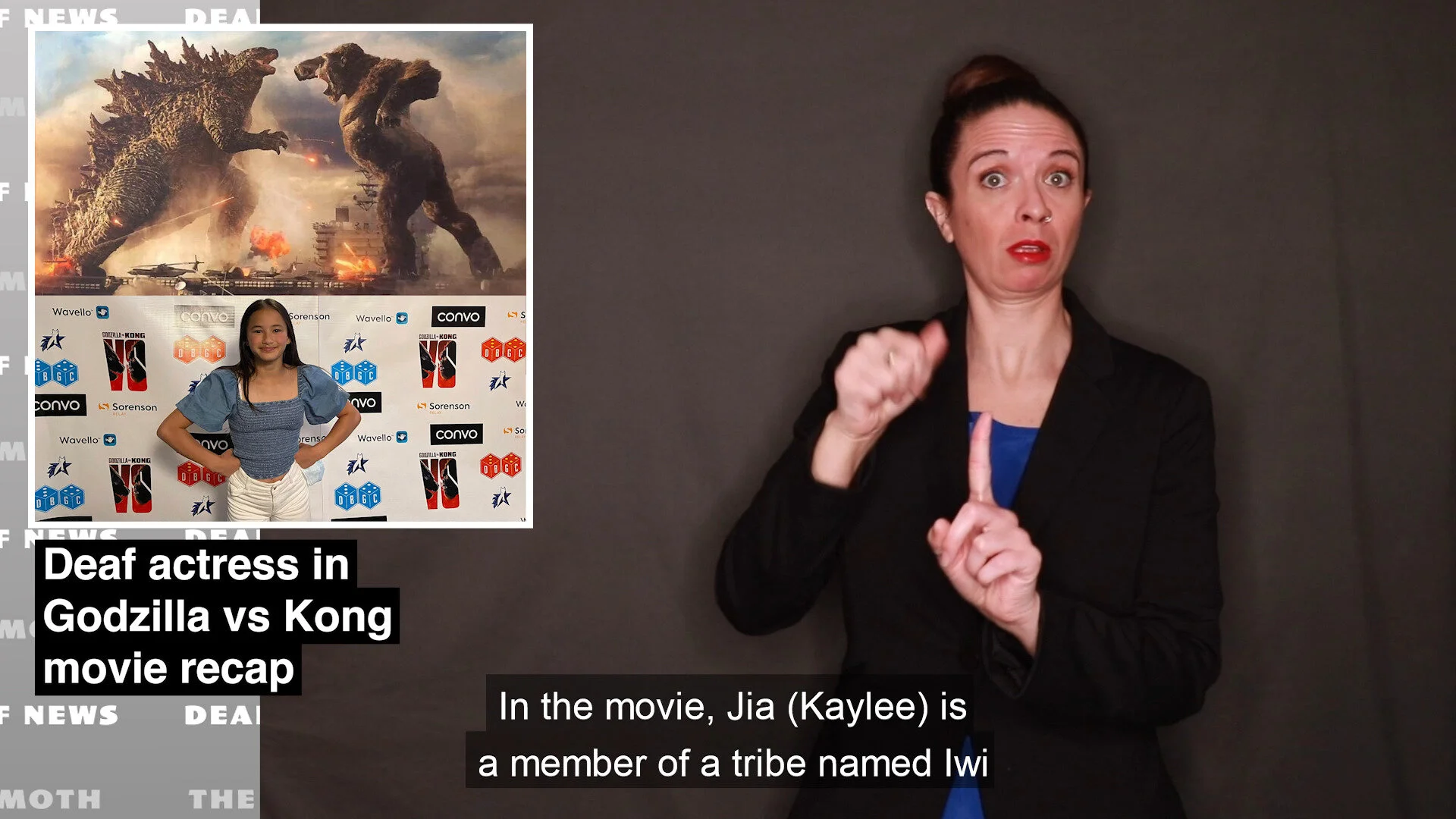 Deaf actress in Godzilla vs Kong movie recap