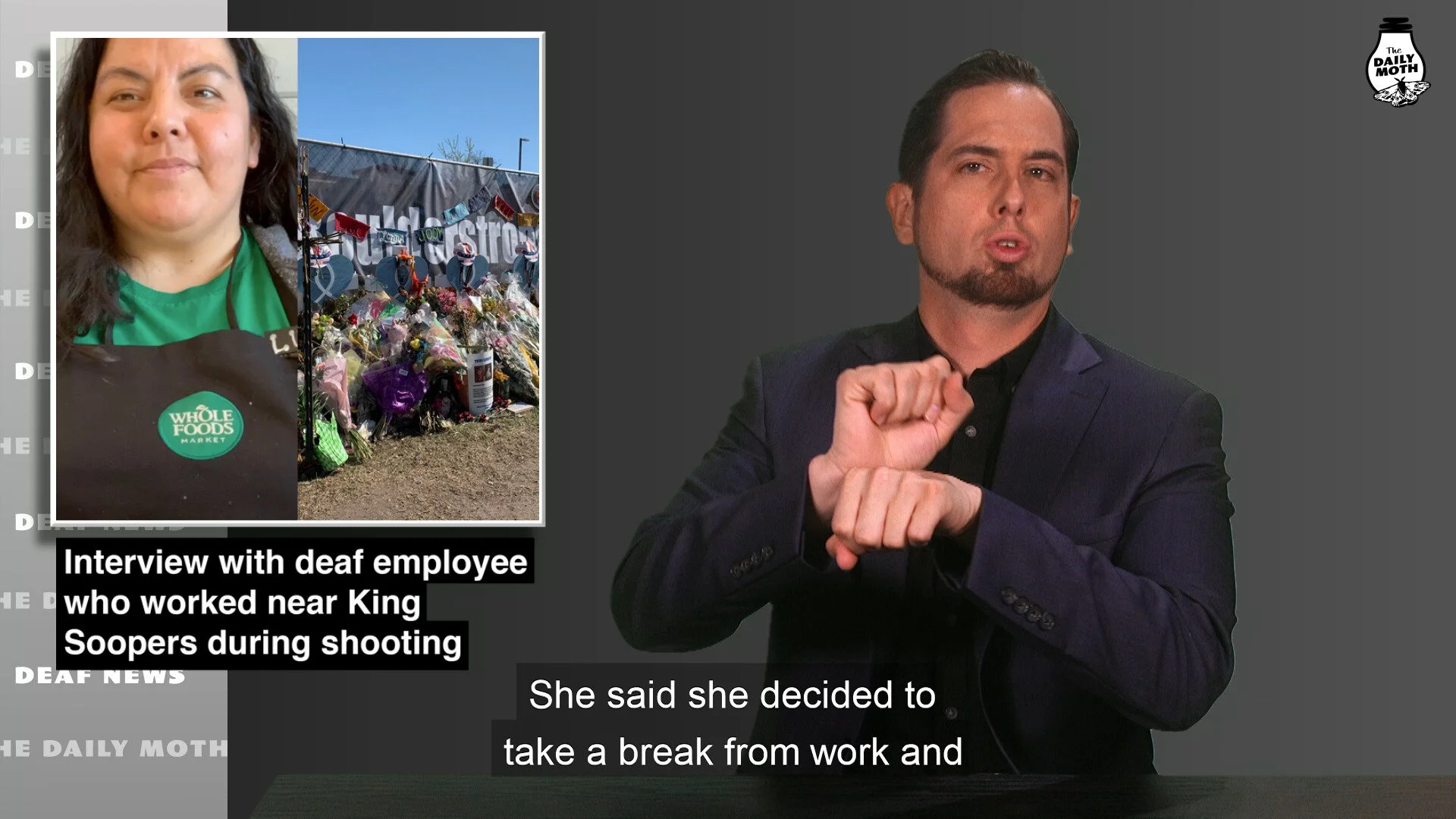 Interview with deaf employee who worked near King Soopers during shooting