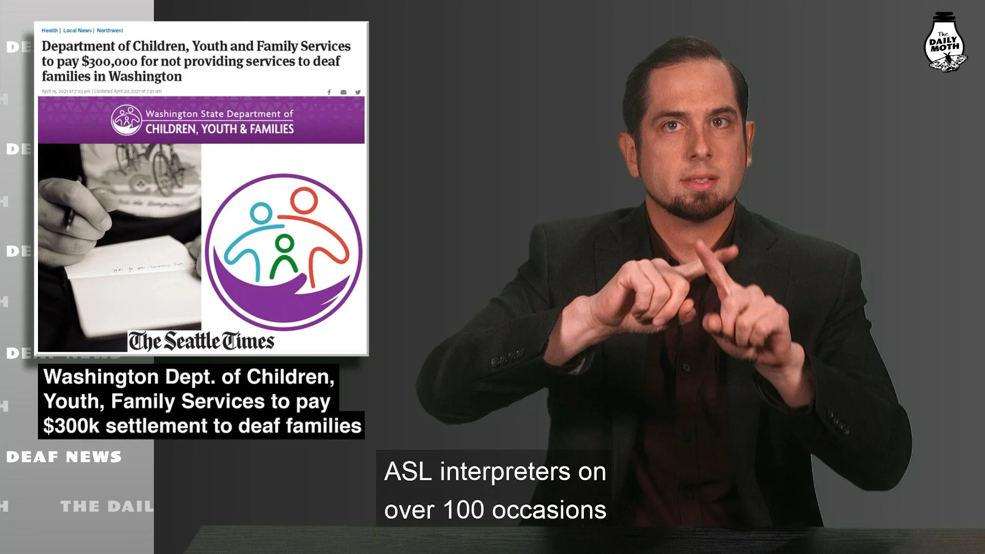 Washington Dept. of Children, Youth, Family Services to pay $300k settlement to deaf families