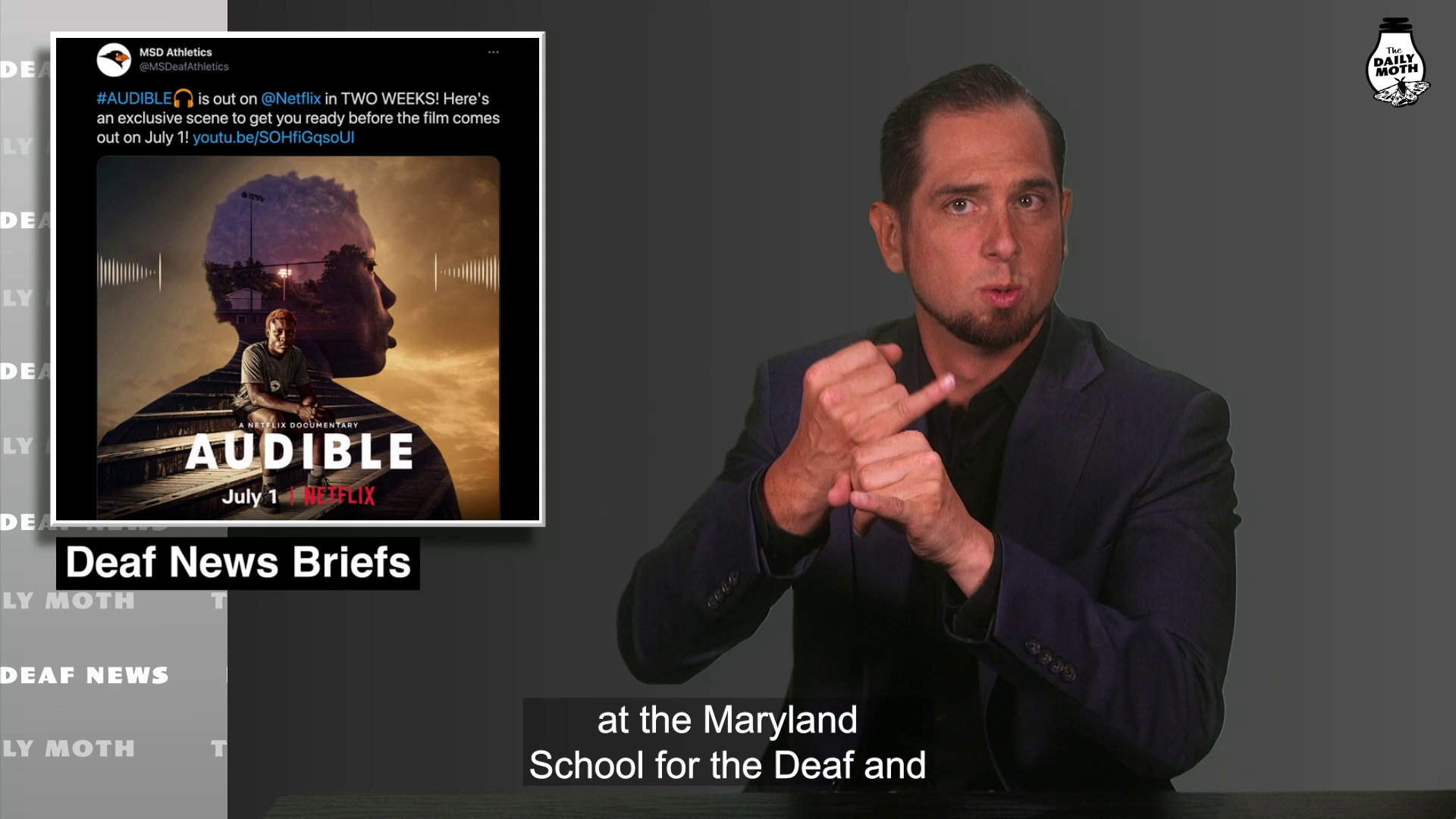 Deaf News Briefs: Israeli lawmaker; “Audible” release date; deaf swimmer breaks world record