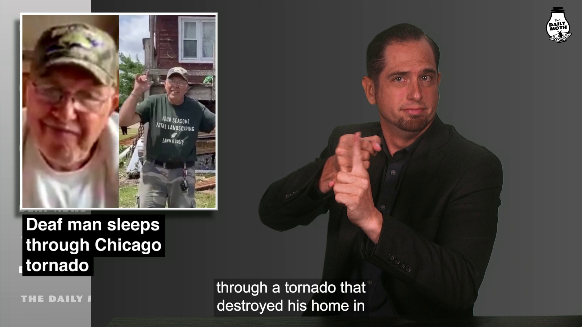 Deaf man sleeps through Chicago tornado