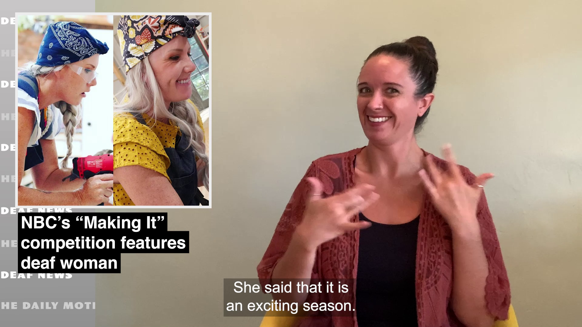 NBC’s “Making It” competition features deaf woman
