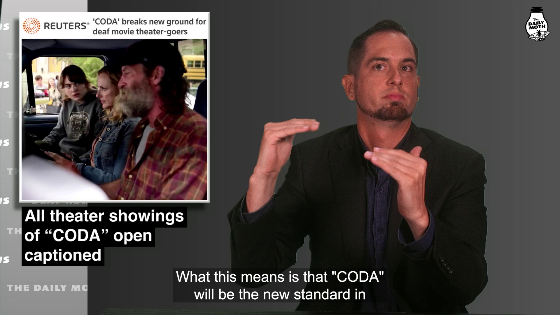 All theater showings of “CODA” open captioned