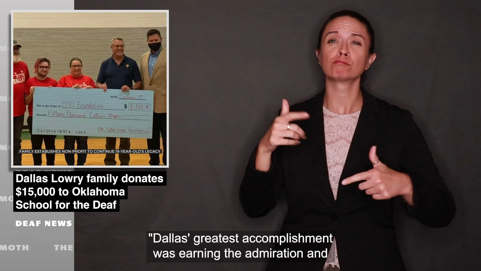 Dallas Lowry family donates $15,000 to Oklahoma School for the Deaf