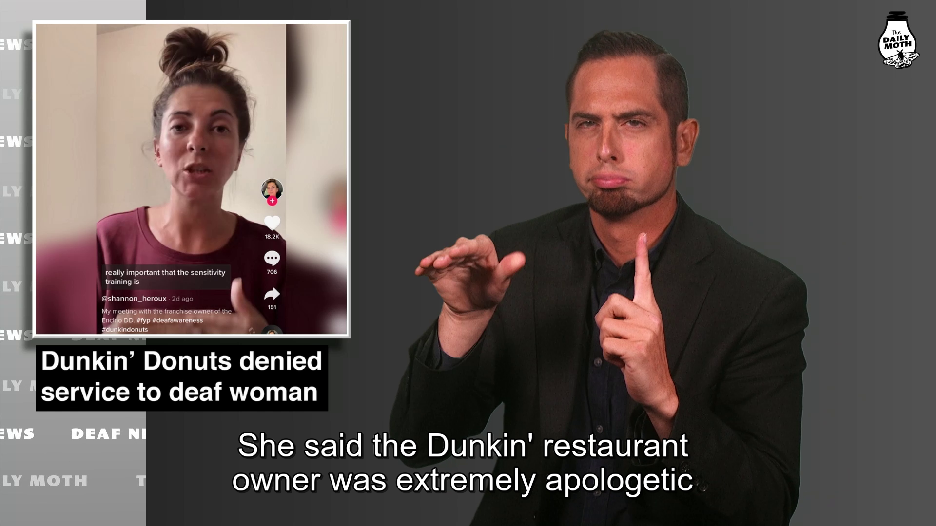 Deaf News Briefs: Dunkin’ denies service; OSD replaces mascot