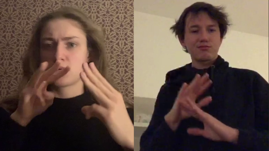 Interviews with two Deaf Ukrainians